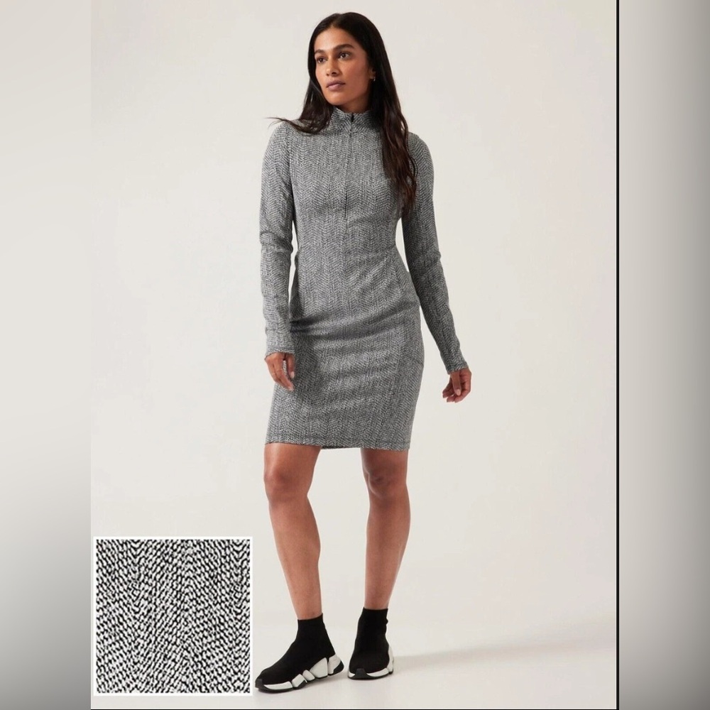 Athleta Delancey Textured Long Sleeve Dress. Like-new Condition. Size 1X.